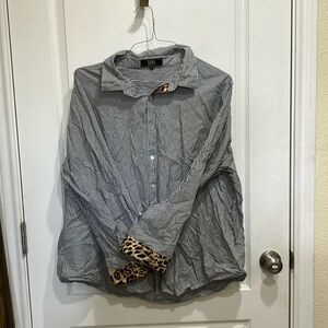 Lucky and bless striped men’s top 2X